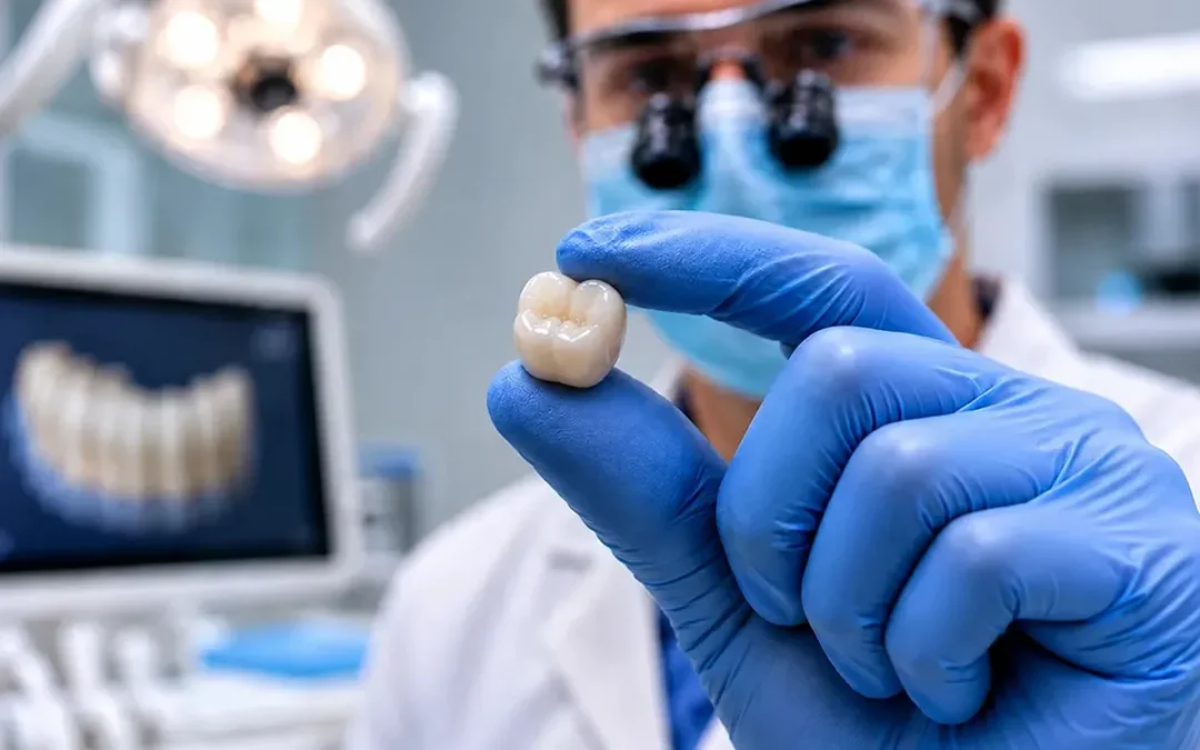 Can a dental crown look like a real tooth?